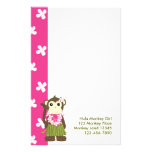 monkeyflowers2, girlmonkeytrop, mono Gir de Hula… Papeleria Personalizada