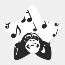 monkeymonkey de la música pegatinas  