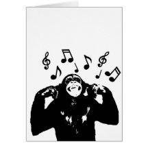 monkeymonkey de la música tarjetón
