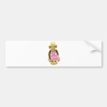 mono de la bailarina de la princesa etiqueta de parachoque
