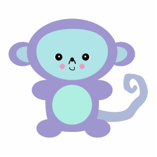 mono de la púrpura del kawaii esculturas fotograficas