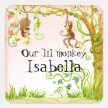 Mono de Lil, sello del pegatina de la fiesta de bi