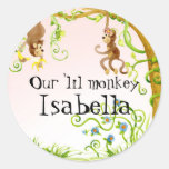 Mono de Lil, sello del pegatina de la fiesta de bi