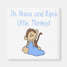 Mono de Nana y de la papá - camisetas y regalos az Imanes Para Frigoríficos