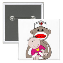 Mono del calcetín de la enfermera de la pediatría pins