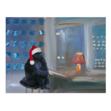 "Mono del navidad " Tarjeta Postal