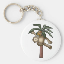 Mono en árbol de plátano llaveros personalizados