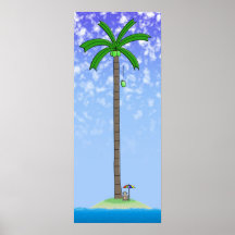 Mono en una isla posters