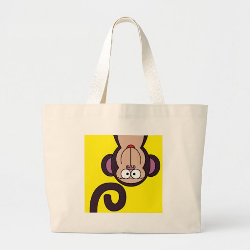 MONO FELIZ BOLSA LIENZO
