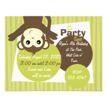 Mono-Lado-Abajo Invitacion Personalizada