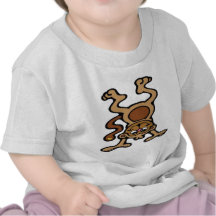 Mono lindo upside-down camisetas