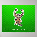 Mono lindo; Verde Posters