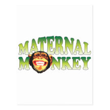 Mono maternal tarjeta postal