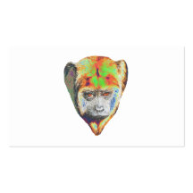 Mono multicolor tarjeta de visita