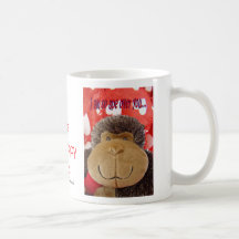 Mono sobre usted Taza-personalizar