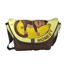 Mono soñoliento bolsas messenger