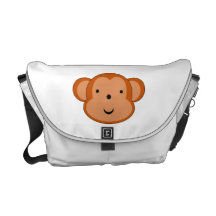 Mono sonriente bolsas de mensajeria
