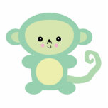 mono verde del kawaii esculturas fotograficas