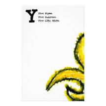 Monogram personalizado Fluer De Lis Stationery Papeleria