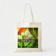 Monograma abstracto de los polígonos 159 bolsa lienzo