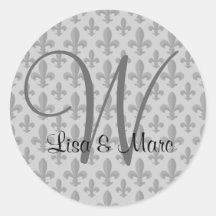 Monograma adaptable etiquetas  