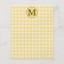 Monograma amarillo. Modelo de encargo de la letra  Tarjetón