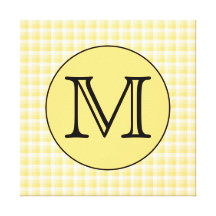 Monograma amarillo. Modelo de encargo de la letra  Impresión En Lona