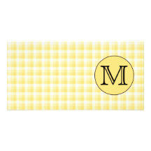 Monograma amarillo. Modelo de encargo de la letra  Tarjeta Fotográfica