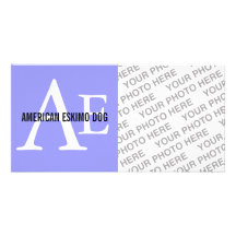 Monograma americano de la raza del perro esquimal tarjetas personales