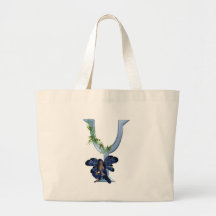 Monograma azul de hadas Y Bolsas