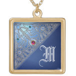 MONOGRAMA AZUL DEL ZAFIRO DE LOS DRAGONES DEL MAR JOYERIAS PERSONALIZADAS
