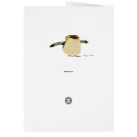 Monograma azul Notecard de la laguna del pingüino Tarjetas