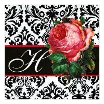 MONOGRAMA BLANCO NEGRO COLOR DE ROSA ROSADO HERMOS COMUNICADO
