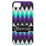 Monograma blanco negro púrpura de Chevron de la me cárcasas casemate