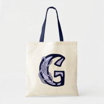 Monograma céltico G de la inicial de la letra del  Bolsas De Mano