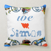 Monograma conocido personalizado/lindo para los mu almohadas
