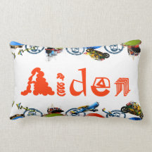 Monograma conocido personalizado para Aiden/los mu Almohada
