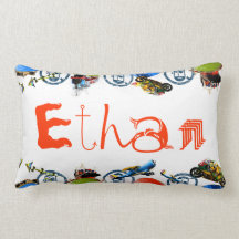 Monograma conocido personalizado para Ethan/los mu Almohada