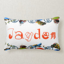 Monograma conocido personalizado para Jayden/los m Cojines