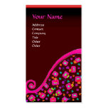 MONOGRAMA de DECO, rojo fucsia rosado Tarjeta Personal