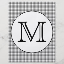 Monograma de encargo. Blanco y negro con el contro Tarjeton