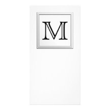 Monograma de encargo impreso. Blanco y negro. Tarjetas Fotograficas