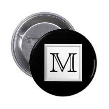 Monograma de encargo impreso. Gris negro y pálido Pins