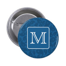 Monograma de encargo. Modelo azul marino de Paisle Pins