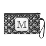 Monograma de encargo. Modelo blanco y negro del da bolsos clutch