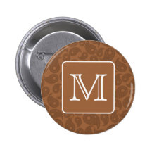 Monograma de encargo. Modelo de Brown oscuro Paisl Pins