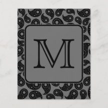 Monograma de encargo. Modelo gris y negro de Paisl Tarjeton
