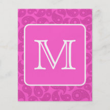 Monograma de encargo. Modelo rosado brillante de P Flyer Personalizado