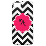 Monograma de encargo rosado de neón con el modelo  iPhone 5 Case-Mate protector