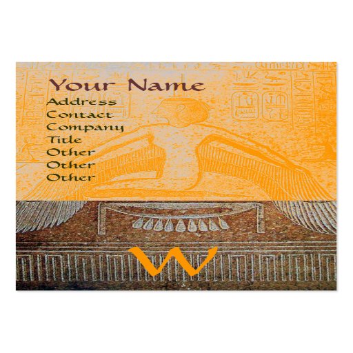 MONOGRAMA de ISIS, amarillo blanco marrón Tarjeta De Visita